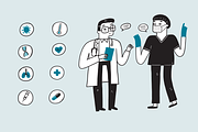 Hand-drawn Vector healthcare Set, a Healthcare Illustration by Huza Studio (Thumbnail 2 of 10)
