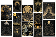 GoldenSky Zodiac Star Sign Posters, a Background Graphic by NadiaTheronArt (Thumbnail 2 of 5)