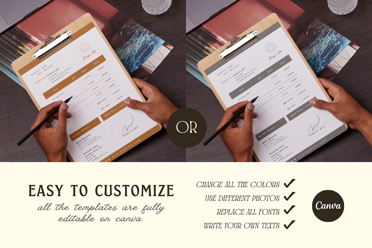 INVOICE CANVA TEMPLATE, a Print Template by The Little Lily Studio (Photo 5 of 5)