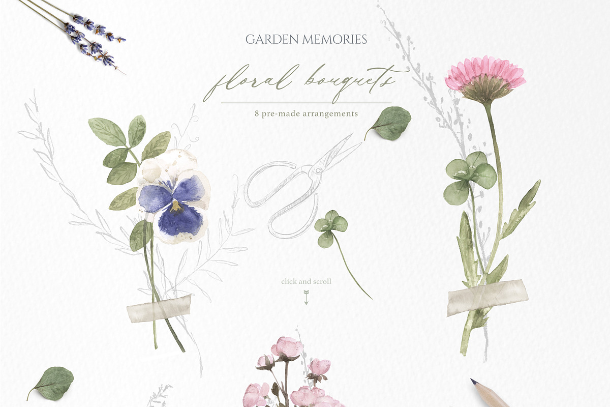 pressed floral watercolor collection, an Illustration by beehouse studio (Photo 5 of 9)