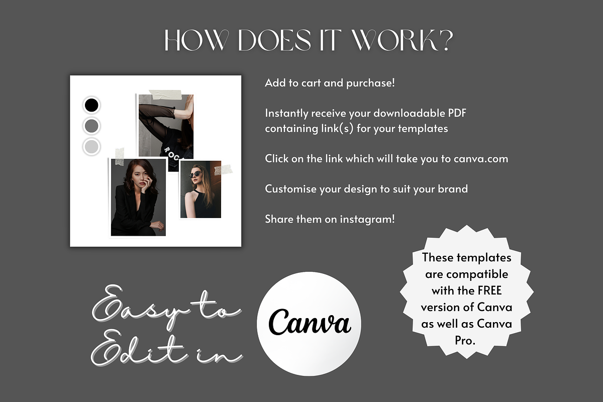 Luxe Black & White Instagram Template