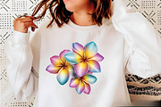 Watercolor Plumeria Clipart Bundle., an Illustration by SVGArt (Thumbnail 9 of 9)