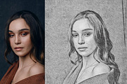 Pencil Sketch Portrait PS Action, an Action Add-On by MRI STUDIO (Thumbnail 6 of 12)