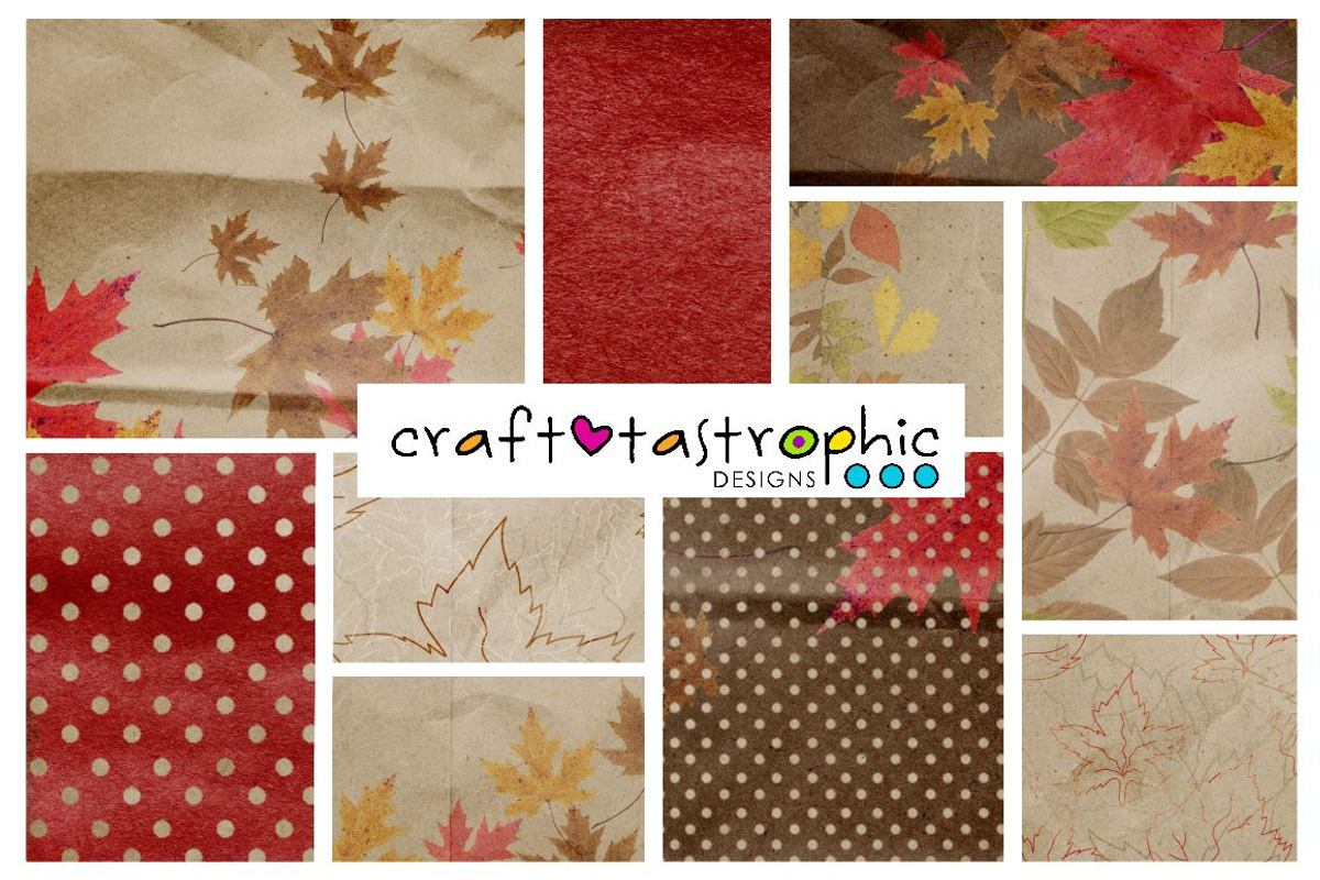 Just Falling Paper Pack, a Pattern Graphic by Craftastrophic-Stuff (Photo 1 of 2)