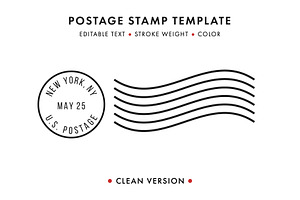 Postage Stamp Template Set Updated