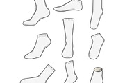 White socks collection mock up, an Object Graphic by pikepicture (Thumbnail 2 of 3)