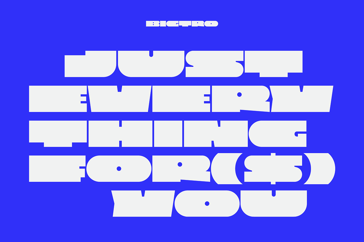 Bigtro - Bold Display Font, a Sans Serif Font by limitype (Photo 5 of 10)