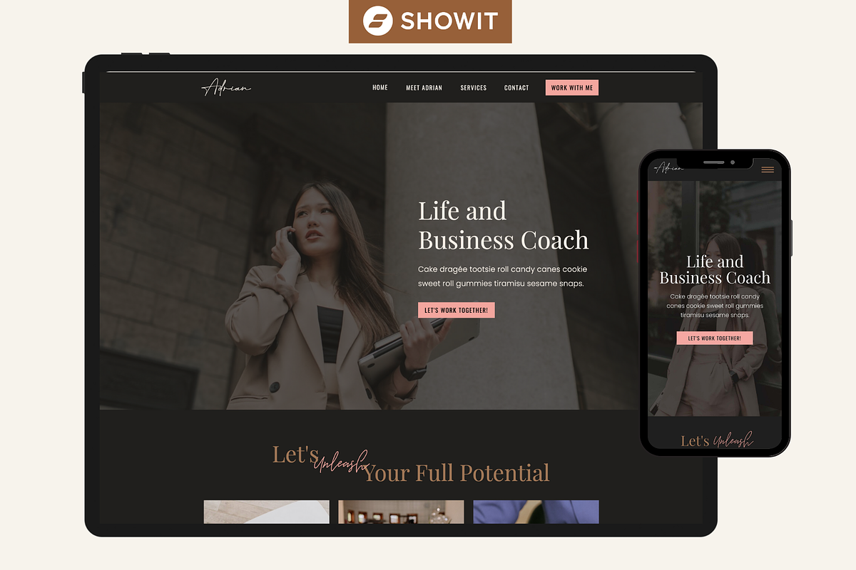 Showit Website Template - Adrian, a Templates & Theme by Capri & Rome (Photo 1 of 7)