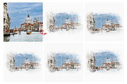 Canvas Watercolor Paint Art Effect, an Action Add-On by MRI STUDIO (Thumbnail 2 of 16)