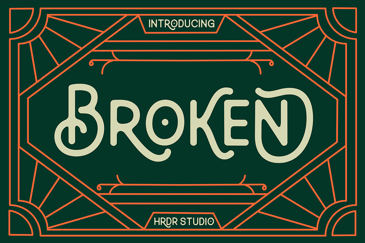 Broken - vintage handcrafted font, a Handwritten Font by HRDR (Photo 1 of 7)