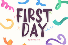 First Day is a cute handwritten font