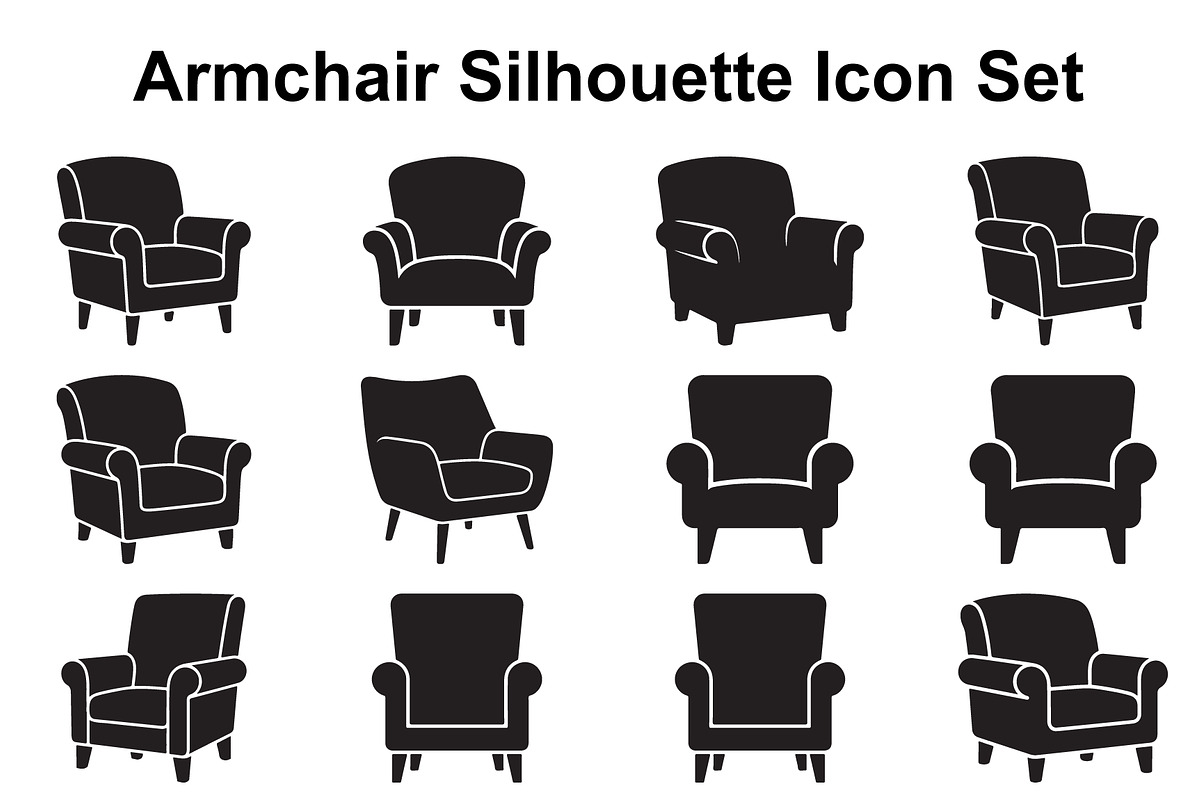 Cozy Armchair Silhouette Collection, an Object Graphic by Creativeshirt (Photo 1 of 3)