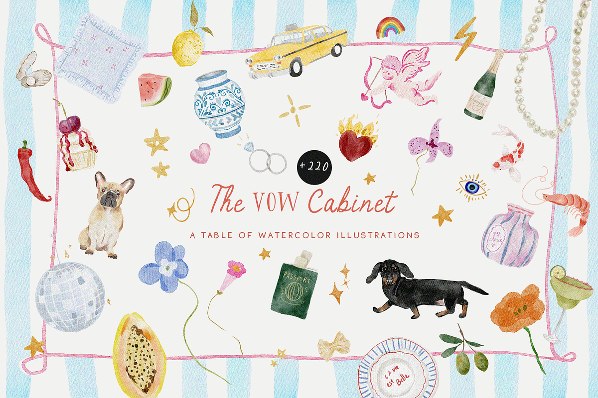 Handmade summer spring quirky icons, an Object Graphic by Grace Noboa Illustrations (Photo 1 of 13)