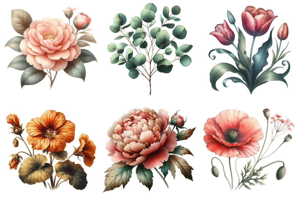 Vintage Botanical Clipart, an Illustration by cherrydesign (Photo 2 of 3)
