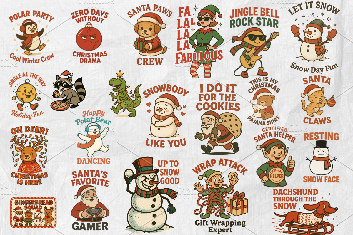Mega Christmas Sublimation Bundle, a Seasonal Illustration by Smillyy Threads (Photo 5 of 18)