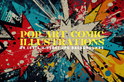 24 Pop Art Comic Backgrounds, a Background Graphic by HipFonts (Thumbnail 1 of 7)