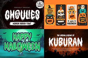 Spooky Bundle 17 Halloween Fonts