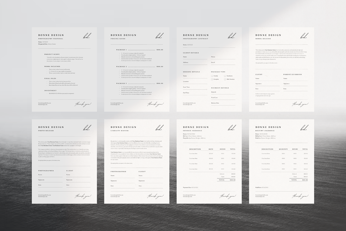 Photographer Forms Bundle Canva, a Marketing Template by frommakertomaker (Photo 2 of 13)