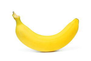 Ripe banana isolated, a Photo by saiko3p