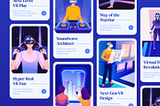 AR and VR Technology Art Set, a Technology Illustration by Brickclay (Thumbnail 4 of 9)