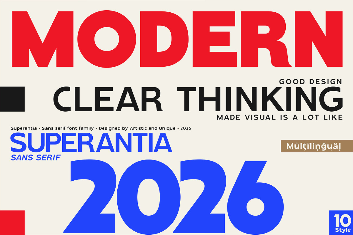 Superantia - Sans serif font family, a Sans Serif Font by Artistic & Unique (Photo 9 of 15)