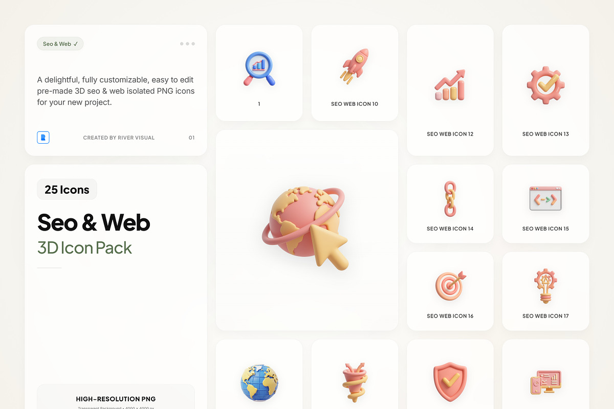 3D SEO & Web, an Emoji Icon by River Visual (Photo 1 of 5)