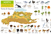 North America isometric map, an Animal Illustration by pet design shop (Thumbnail 2 of 5)