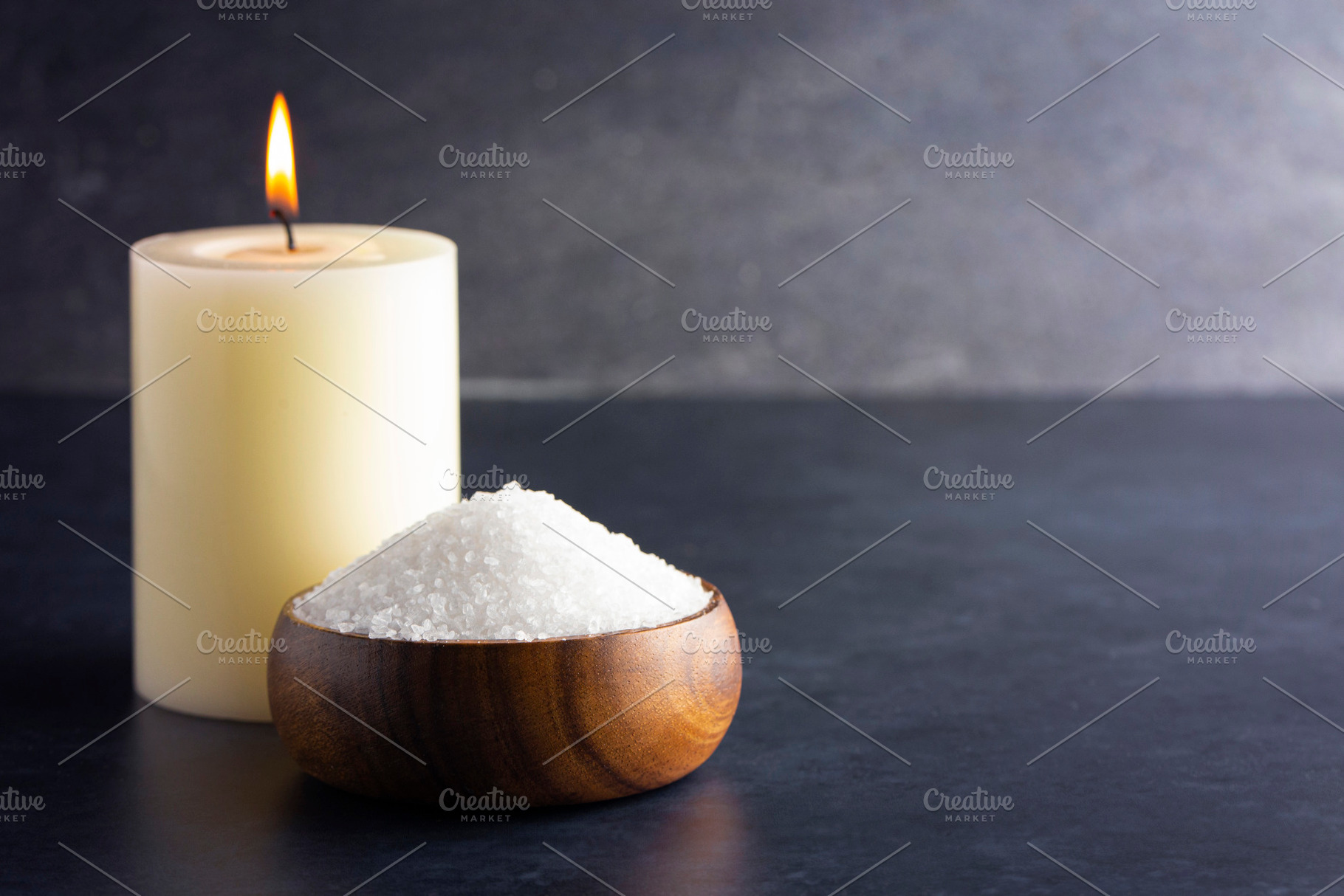 Salt and Light on a Dark Moody Background, a Photo by P Maxwell Photography