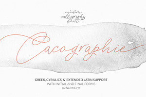 Greek  font Cyrillic Cacographie, a Script Font by Greek fonts by nantia.co
