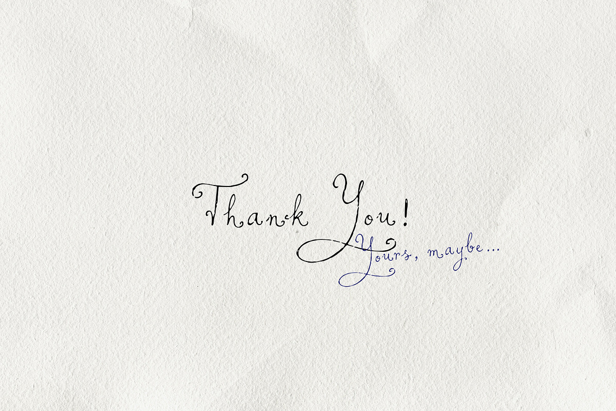 Yours, Maybe - Calligraphy Font, a Script Font by Mneme (Photo 8 of 8)