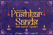 Pushkar Sands - India Inspired Type, a Serif Font by HipFonts (Thumbnail 1 of 11)
