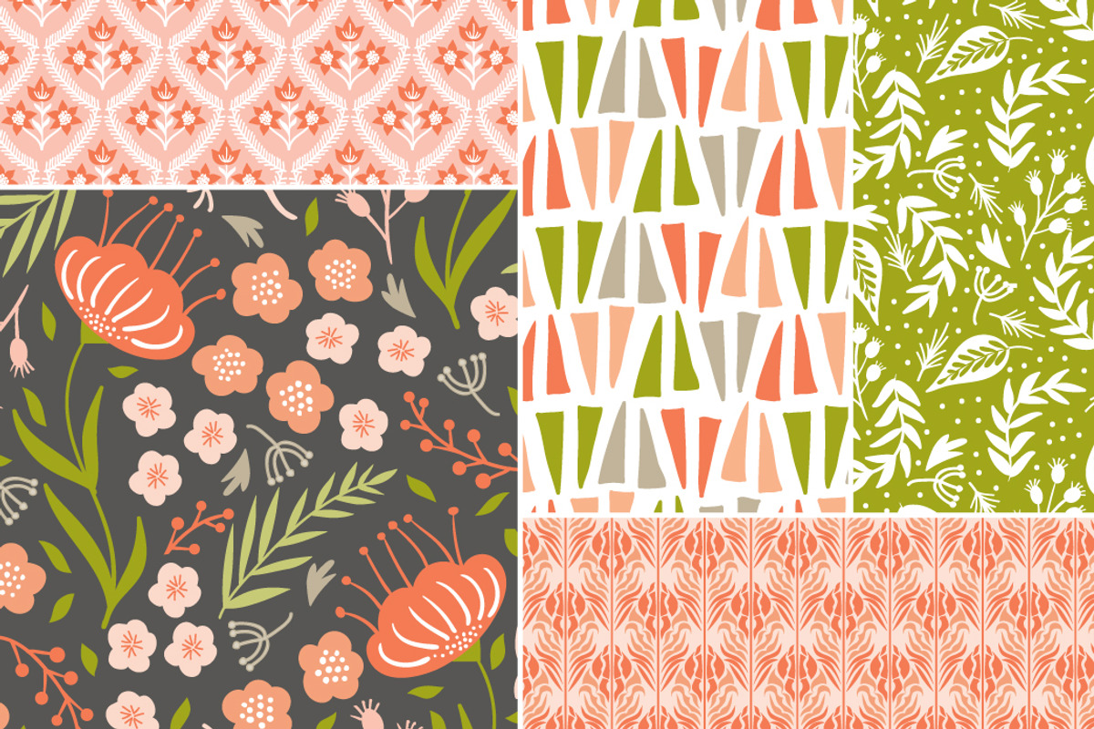 Fox Trail Seamless Patterns preview 3