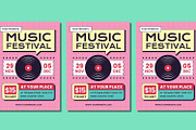 Music Festival Flyer Set, a Flyer Template by Patria Ari (P4tcreativa) (Thumbnail 4 of 4)