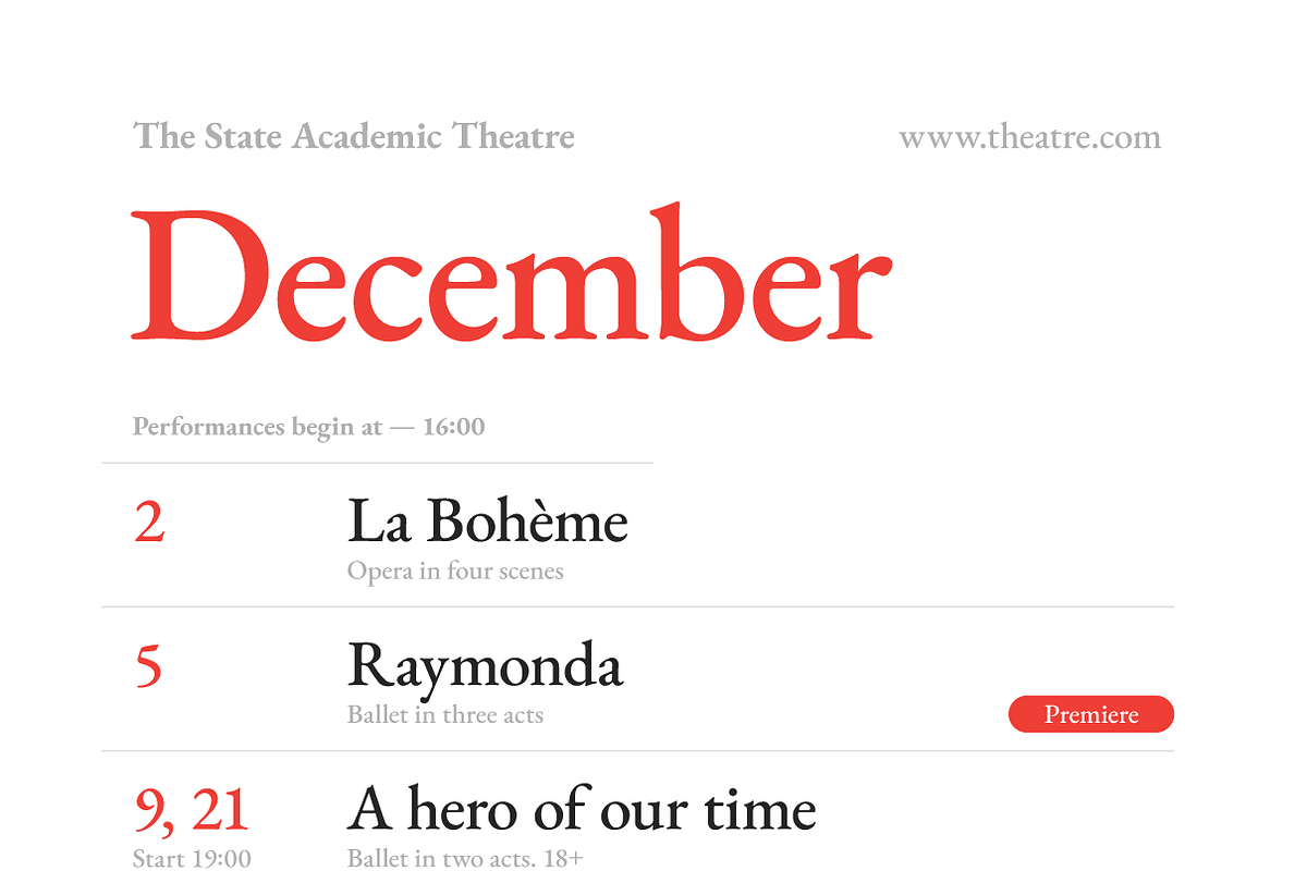 Theater Event Schedule Poster #2, a Flyer Template by Danil Polshin (Photo 6 of 10)