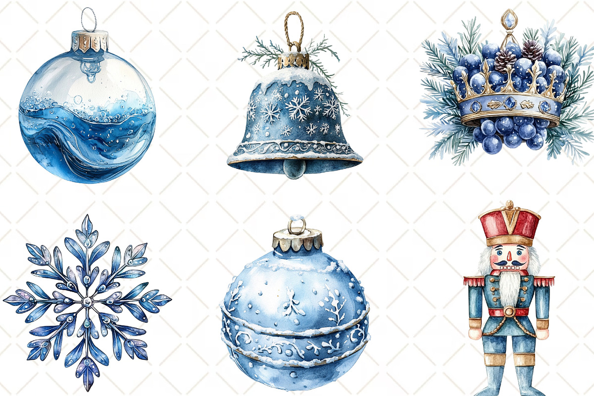 Frosty Christmas Clipart, an Illustration by Black Bird Studio (Photo 6 of 6)