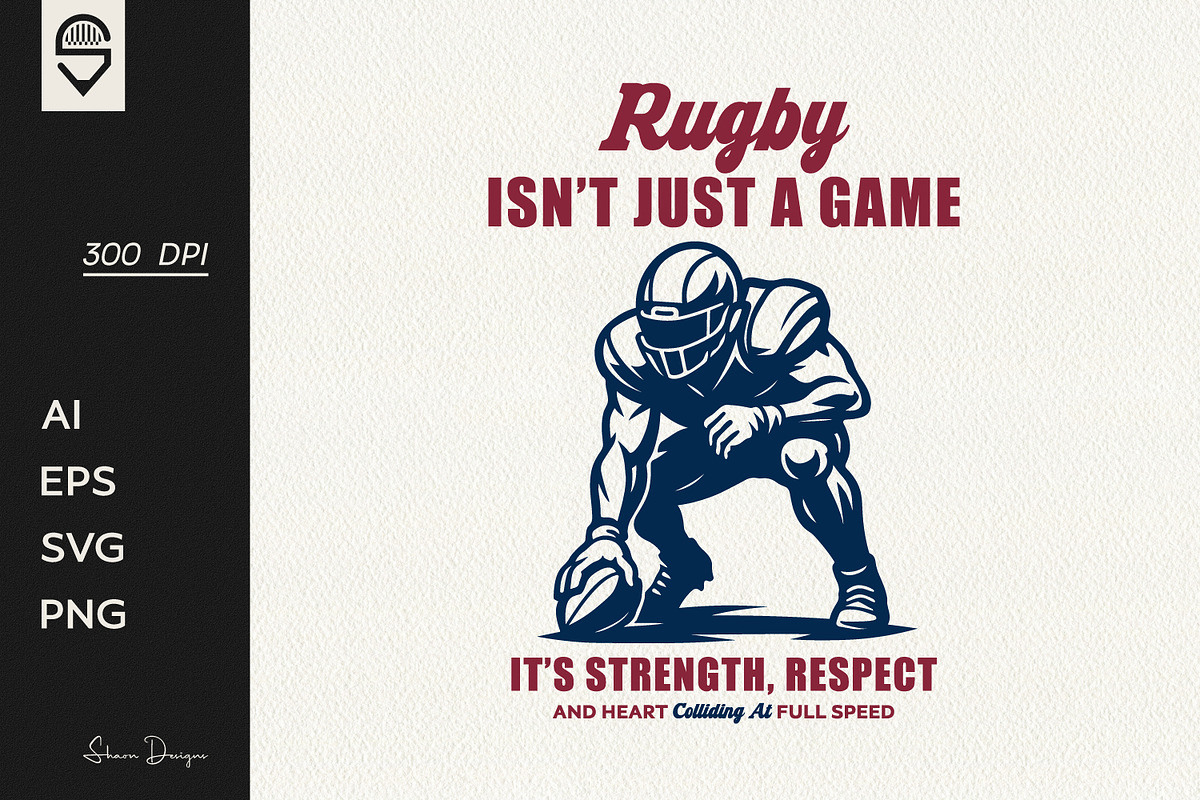 Rugby Lover T-shirt Design, a Sport Illustration by shaondesigns (Photo 1 of 6)