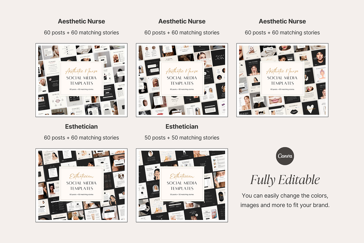 Nurse Injector Instagram BUNDLE, a Social Media Template by LiliesandBerries (Photo 5 of 21)