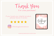 Pink Undated Digital Planner iPad, a Templates & Theme by HoneyGlowStudioCo (Thumbnail 9 of 9)