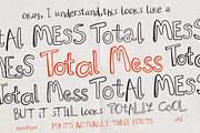 Total Mess - A Quirky Doodle Font, a Handwritten Font by AndrewPixelType (Thumbnail 1 of 12)