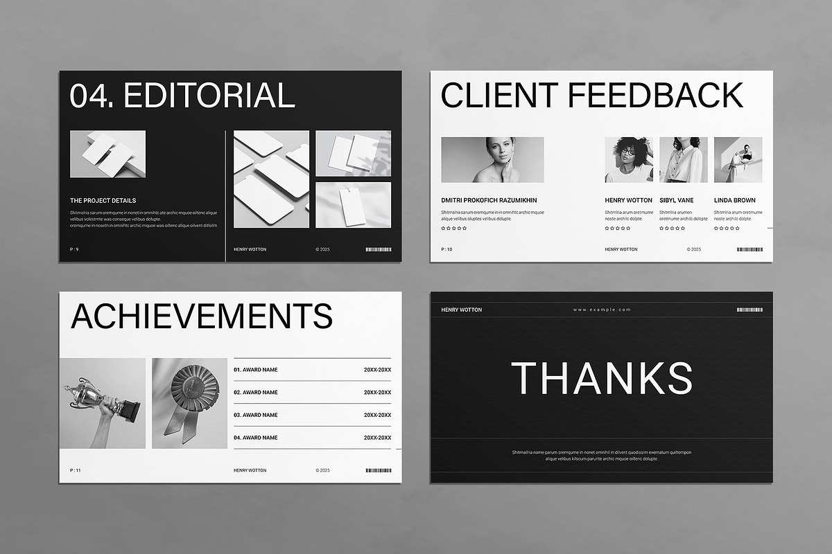 Portfolio Presentation Template, a Presentation Template by E-Type (Photo 4 of 4)