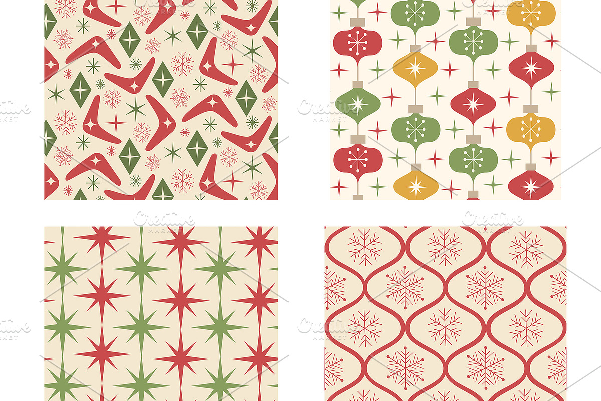 Mid Century Christmas Collection, a Pattern Graphic by Yasmine Patterns (Photo 3 of 9)