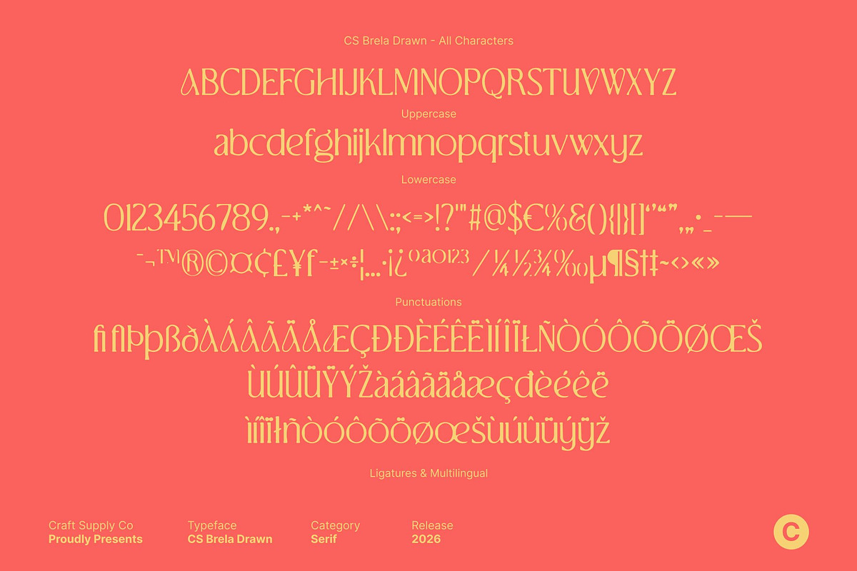 CS Brela Drawn, a Serif Font by Craft Supply Co. (Photo 8 of 8)