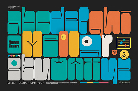 Mellar - Variable Obese Font, a Sans Serif Font by creativemedialab