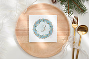 Christmas Wreath Clipart Winter Card, a Decorative Illustration by PawGraphic (Thumbnail 9 of 11)
