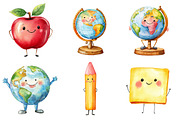 Kawaii School Character Stickers, a Seasonal Illustration by CitraGraphics (Thumbnail 3 of 5)