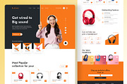 Single Product Landing page design, a Landing Page Template by uiwarrior (Thumbnail 1 of 2)