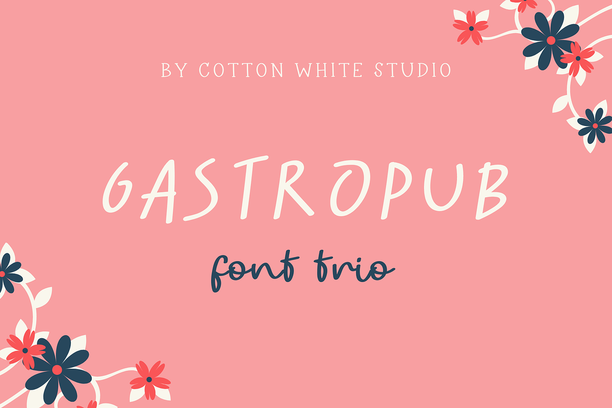Gastropub Font Trio, a Handwritten Font by Sofia Skoog (Photo 1 of 11)