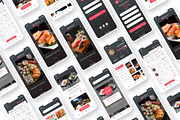 Sushi Restaurant App Mobile UI Kits, an UI Kit Template by Artmeesri (Thumbnail 2 of 8)