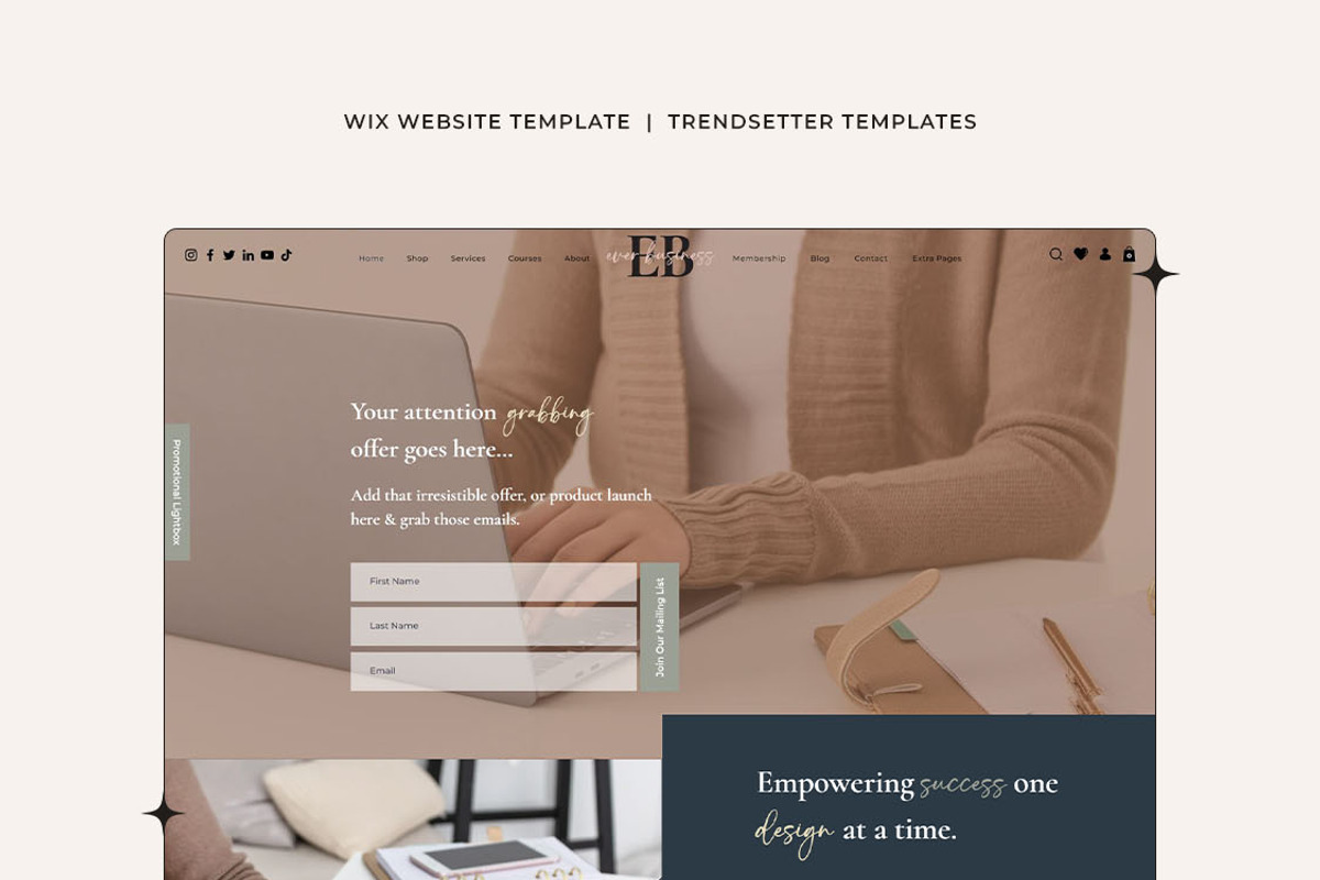 EverBusiness Wix Website Template, a Wix Template by Girl Boss From Home (Photo 1 of 7)