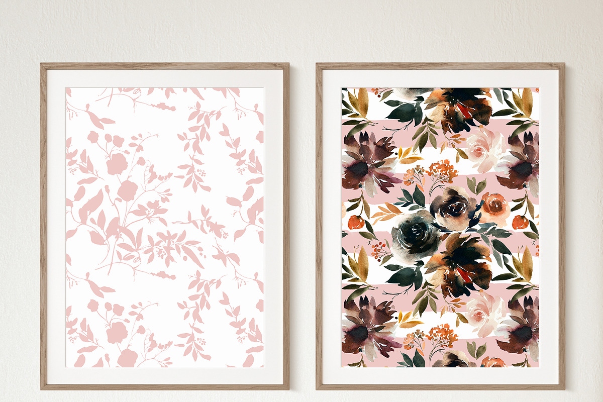 Coffe & Nude Watercolor Flowers PNG, a Decorative Illustration by whiteheartdesign (Photo 11 of 11)